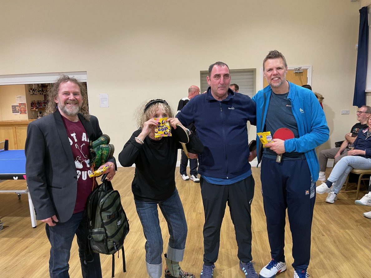 The One Grammers, winners of our table tennis tournament at Holcombe Brook Tennis Club