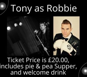 Robbie Williams tribute night in our function room in Bury